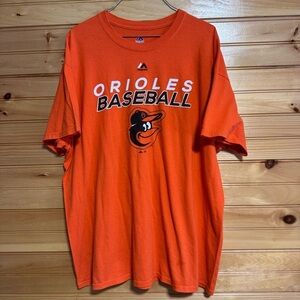 Majestic Orange Baltimore Orioles Baseball T-Shirt XL